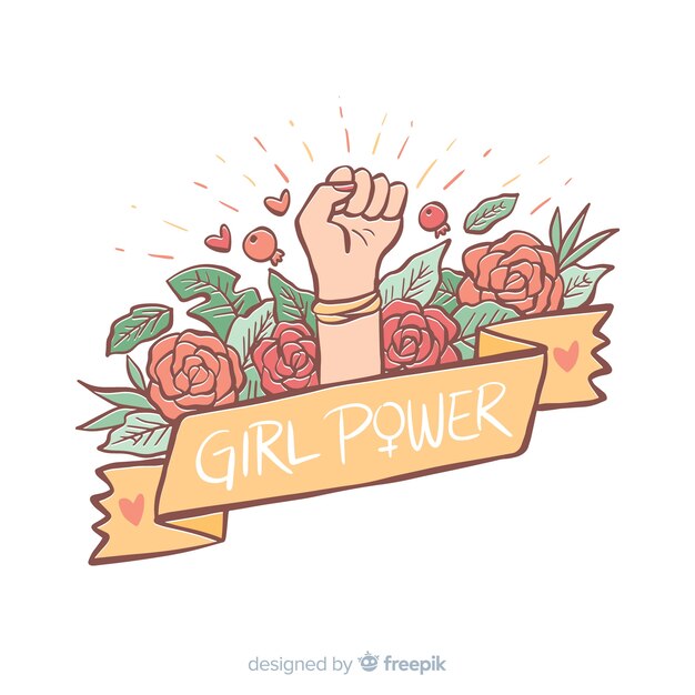 Conceito de feminismo moderno com design plano