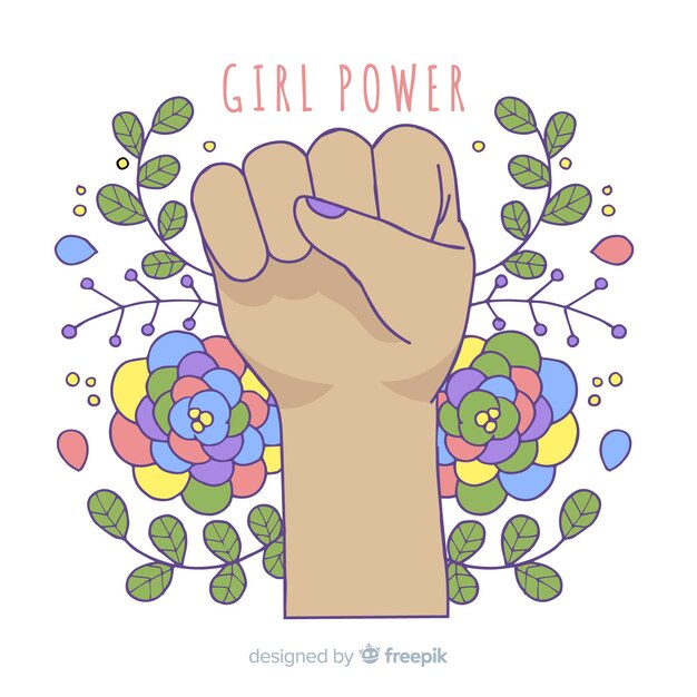 Conceito de feminismo moderno mão desenhada