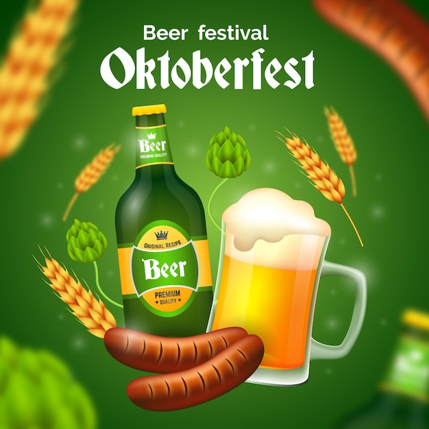 Conceito de festival realista da oktoberfest