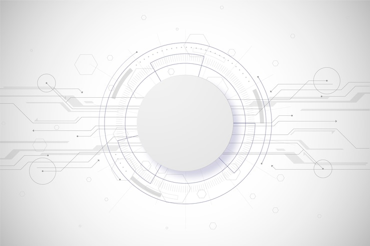 Vetor grátis conceito de fundo branco tecnologia