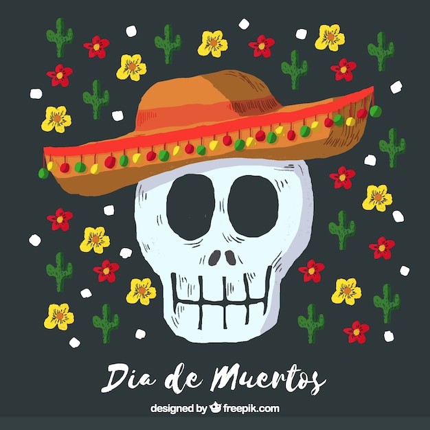 Conceito de fundo criativo día de muertos