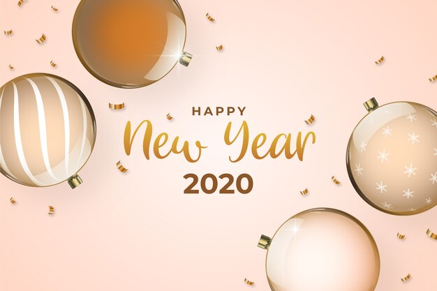 Conceito de fundo dourado ano novo 2020