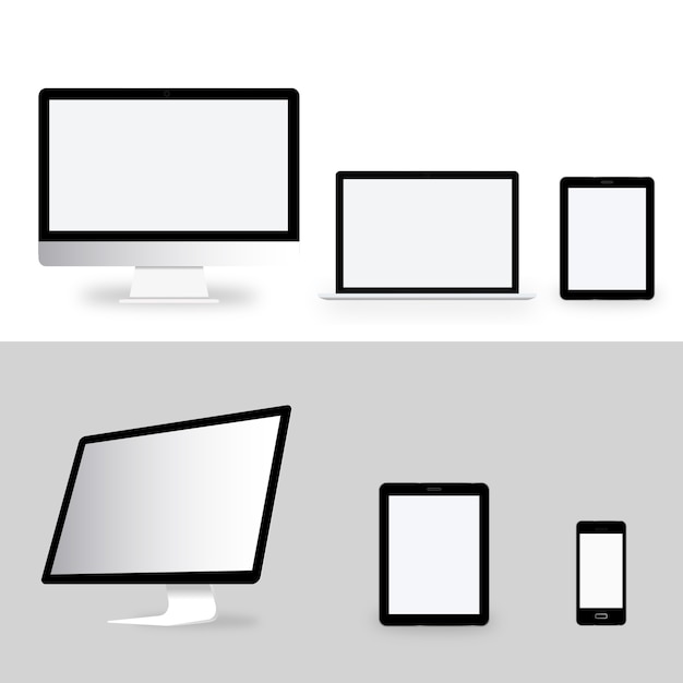 Vetor grátis conceito de ícone de dispositivo digital de tecnologia