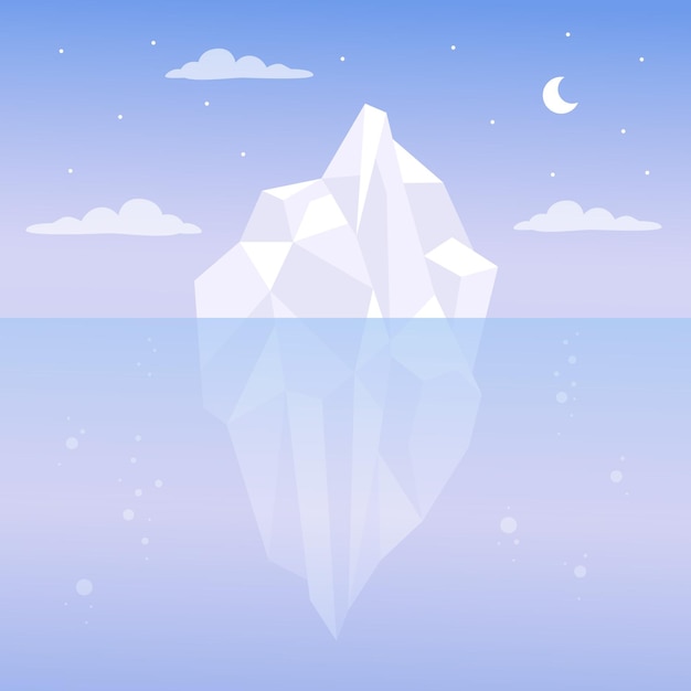 Vetor grátis conceito de ilustração de iceberg