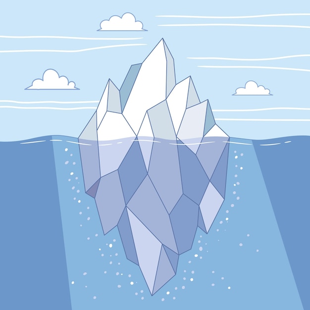 Vetor grátis conceito de ilustração de iceberg