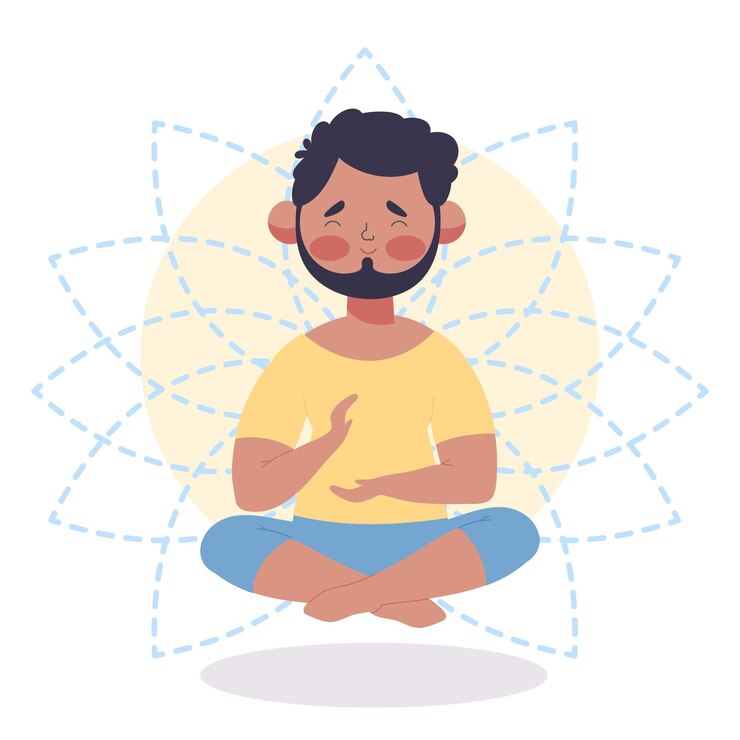 Vetor grátis conceito de ilustração de meditação