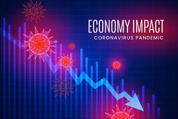 Conceito de impacto na economia de coronavírus