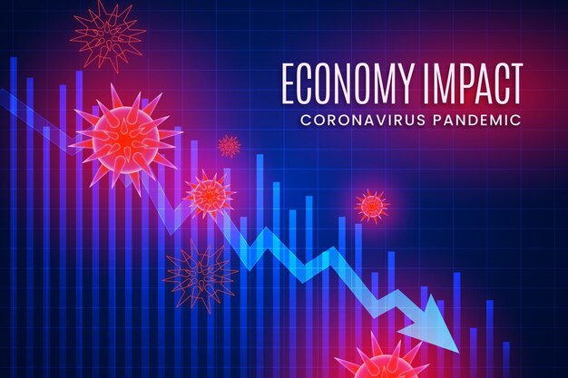 Conceito de impacto na economia de coronavírus