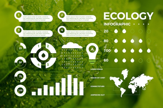 Vetor grátis conceito de infográfico de ecologia