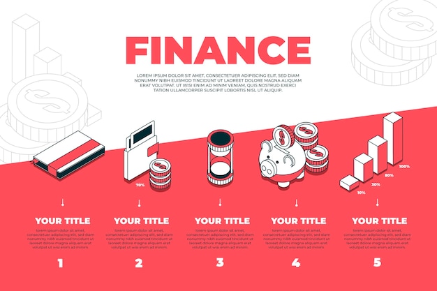 Vetor grátis conceito de infográfico de finanças
