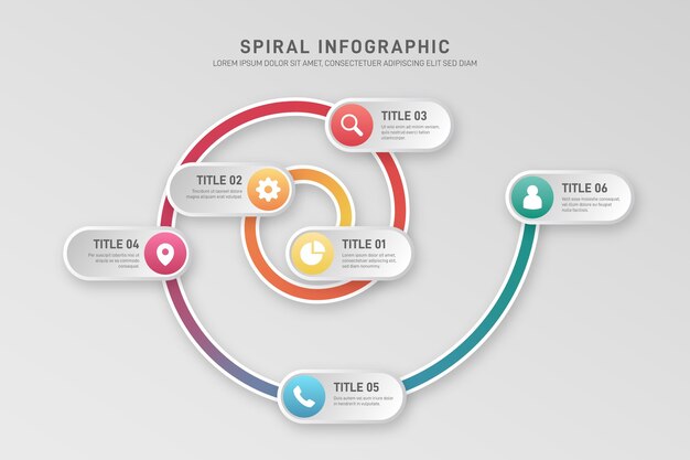 Conceito de infográfico espiral