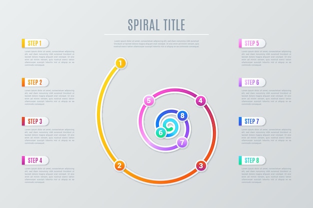 Conceito de infográfico espiral