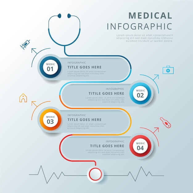 Conceito de infográfico médico