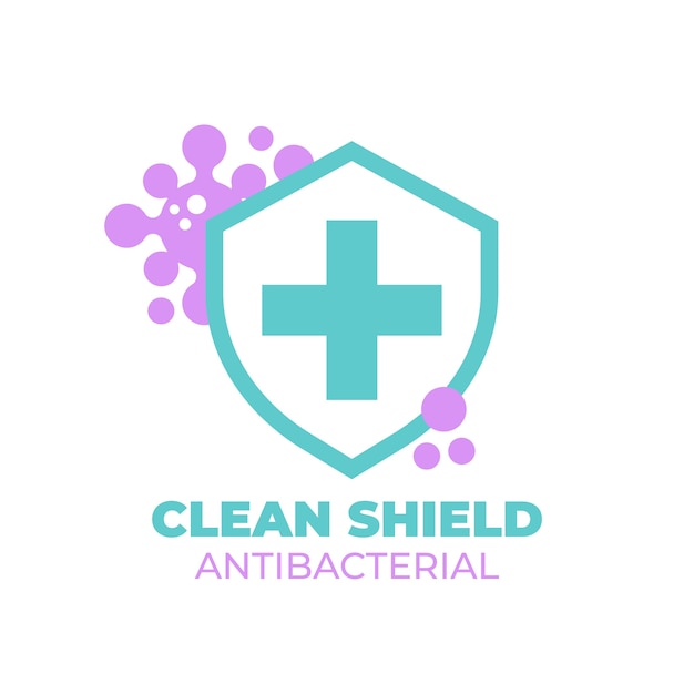 Conceito de logotipo antibacteriano