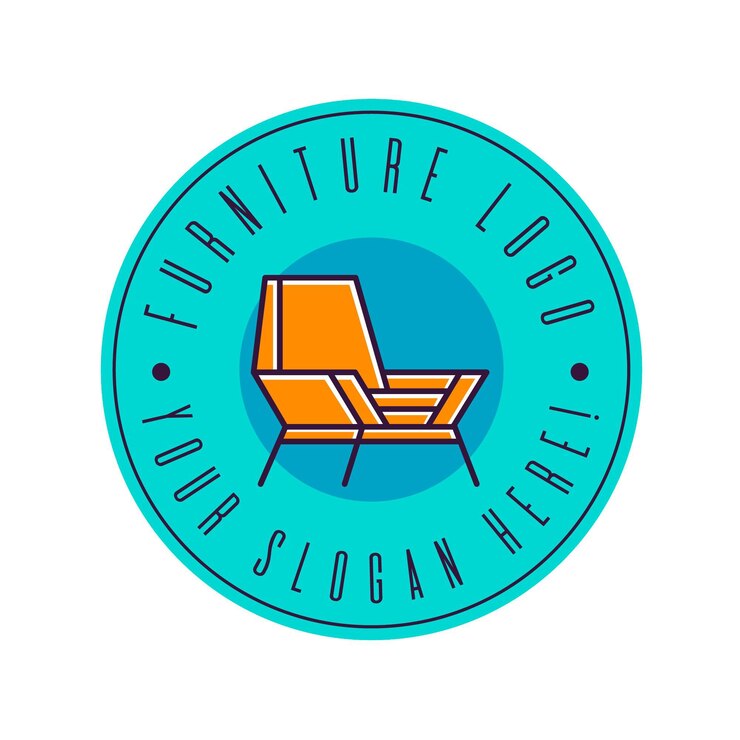 Vetor grátis conceito de logotipo de móveis
