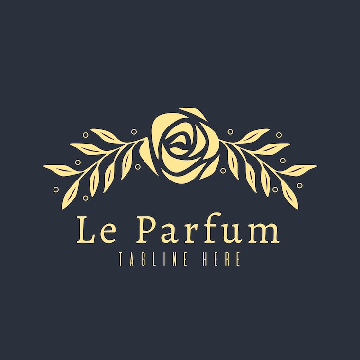Vetor grátis conceito de logotipo de perfume floral de luxo