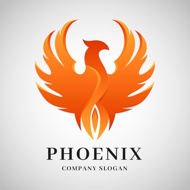 Vetor grátis conceito de logotipo de phoenix