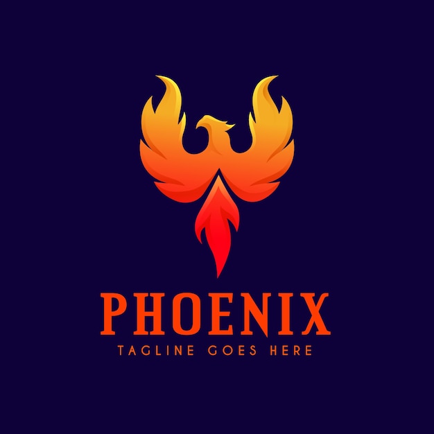 Conceito de logotipo de phoenix