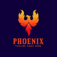 Vetor grátis conceito de logotipo de phoenix