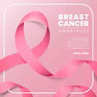 Vetor grátis conceito de mês de conscientização do câncer de mama