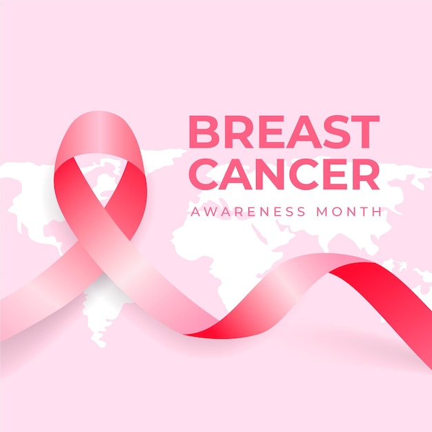Conceito de mês de conscientização do câncer de mama