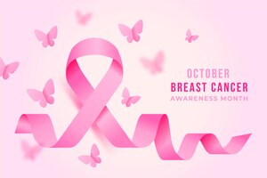 Vetor grátis conceito de mês de conscientização do câncer de mama