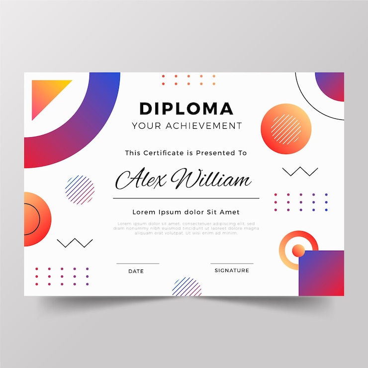 Vetor grátis conceito de modelo de diploma