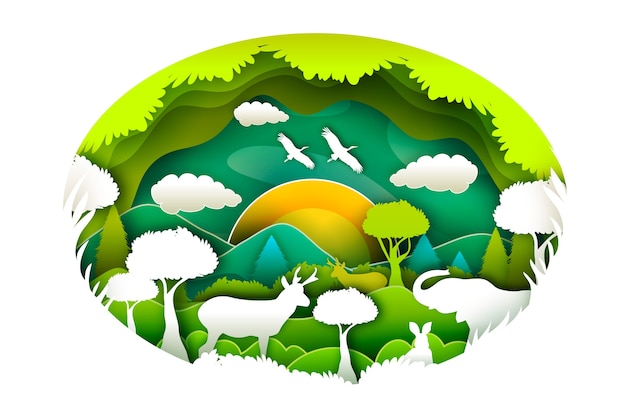 Conceito de natureza ambiental em estilo de jornal