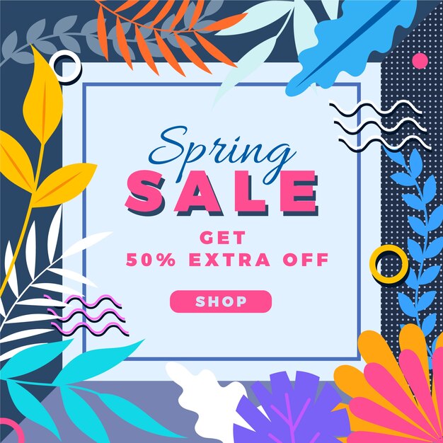 Conceito de oferta especial de venda de primavera