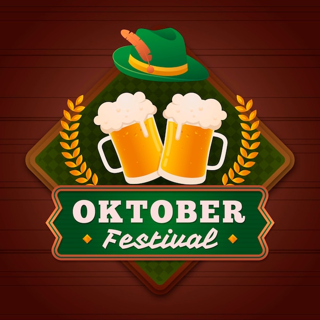 Conceito de oktoberfest de design plano