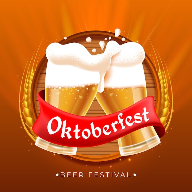 Conceito de oktoberfest realista