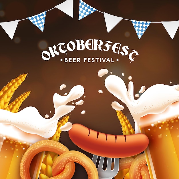 Conceito de oktoberfest realista