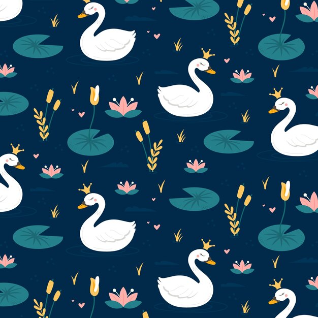 Conceito de padrão de cisne elegante
