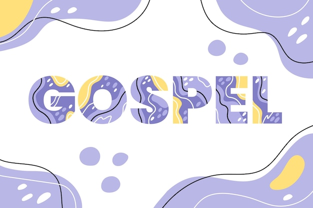 Conceito de palavra gospel