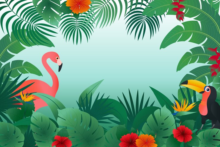 Vetor grátis conceito de papel de parede de folhas tropicais