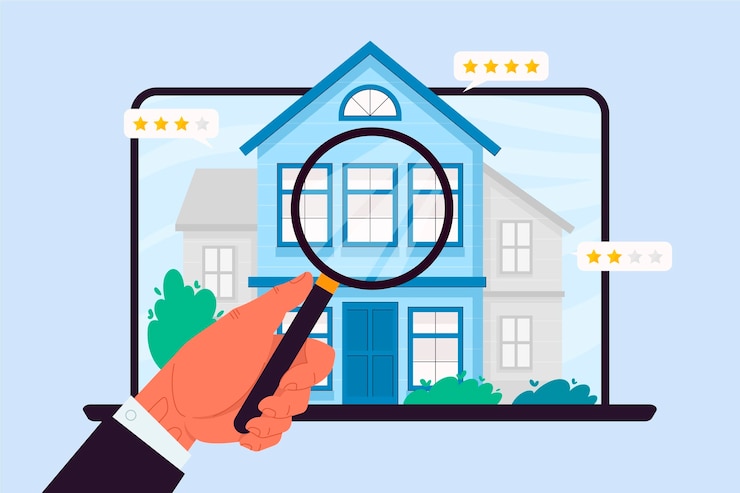 Vetor grátis conceito de pesquisa imobiliária