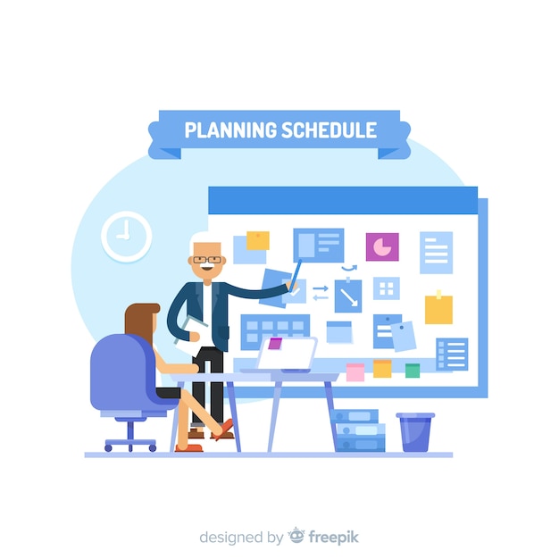Vetor grátis conceito de planejamento de planejamento moderno