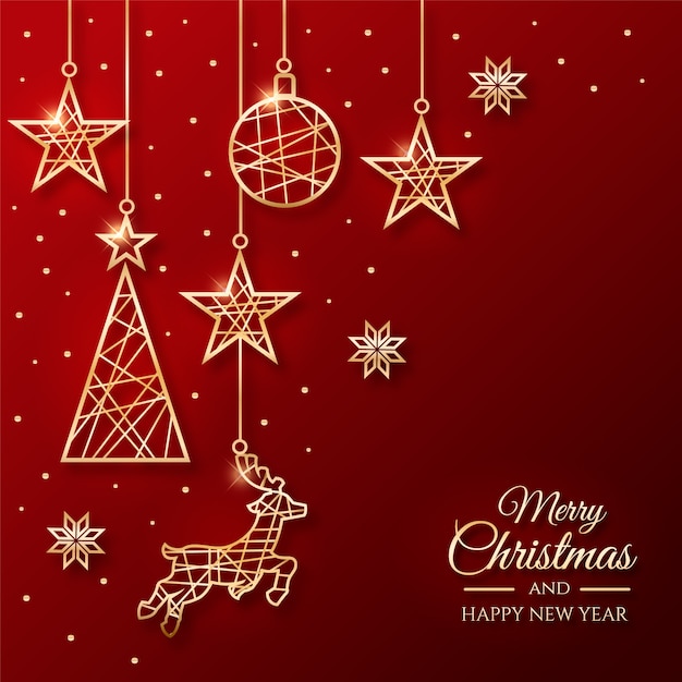 Conceito de plano de fundo de Natal em estilo de estrutura de tópicos