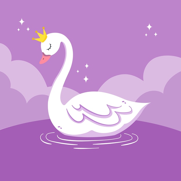 Conceito de princesa cisne