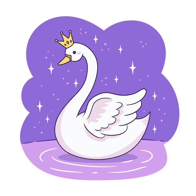 Vetor grátis conceito de princesa cisne