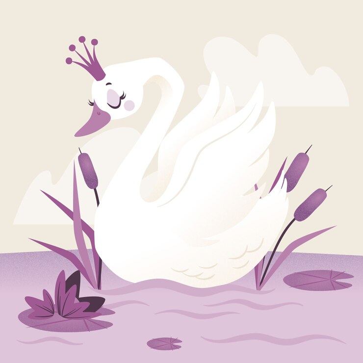 Vetor grátis conceito de princesa cisne