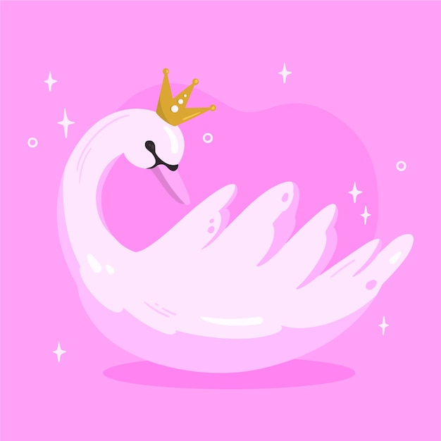 Conceito de princesa linda cisne