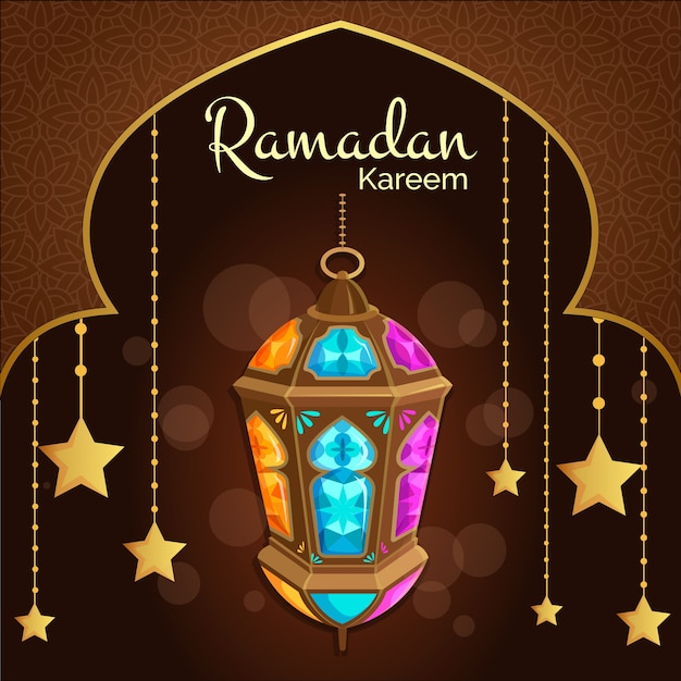 Vetor grátis conceito de ramadan design plano