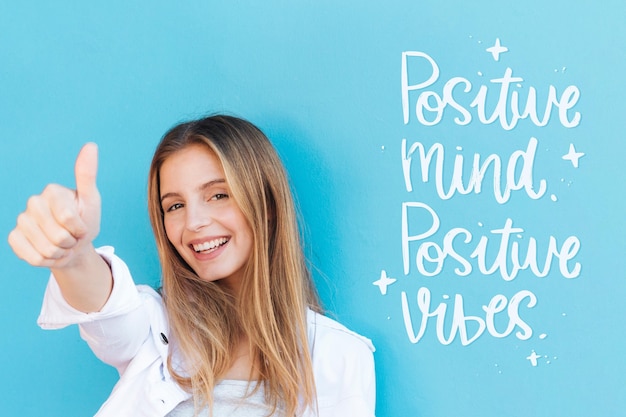 Conceito de rotulação de mente positiva