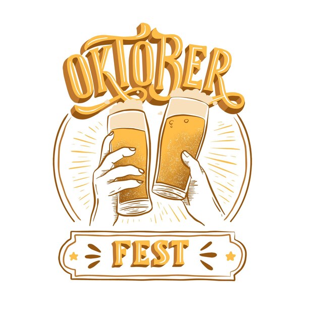 Conceito de rotulação de Oktoberfest