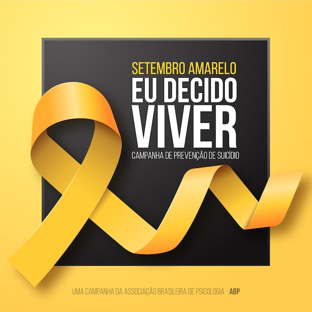 Vetor grátis conceito de setembro amarelo