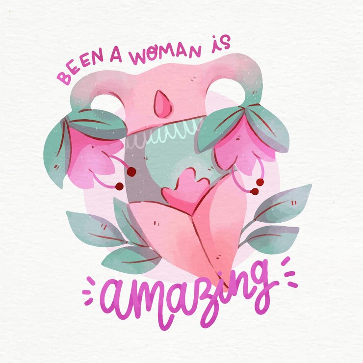 Vetor grátis conceito de sistema reprodutivo feminino
