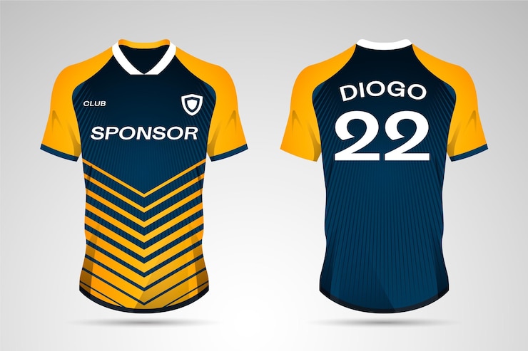 Vetor grátis conceito de uniforme de futebol