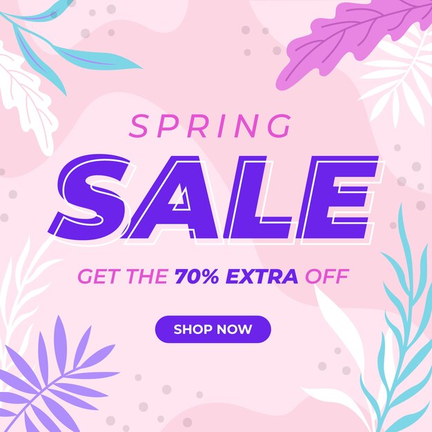 Conceito de venda de primavera de design plano