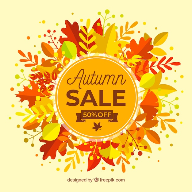 Vetor grátis conceito de venda outono